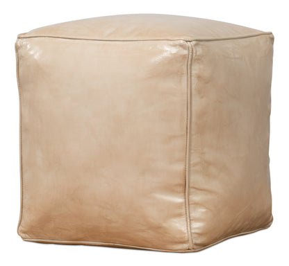 Sunday Afternoon Leather Cube, Taupe