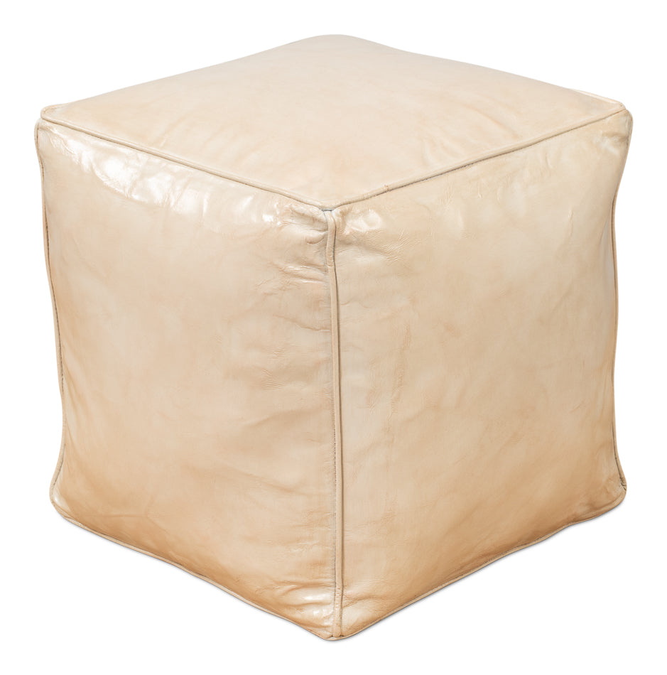 Sunday Afternoon Leather Cube, Taupe
