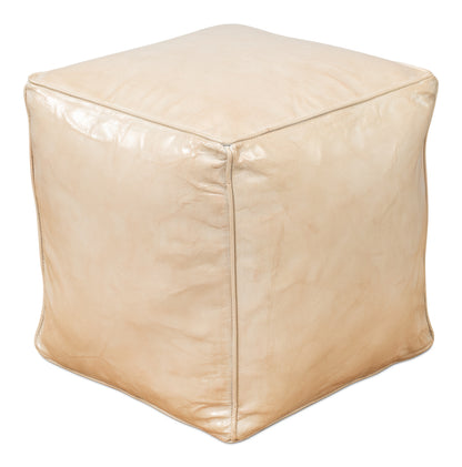 Sunday Afternoon Leather Cube, Taupe