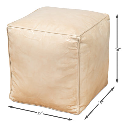 Sunday Afternoon Leather Cube, Taupe
