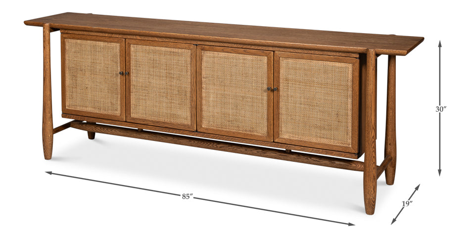 Nido Handcrafted Reclaimed Oak Rattan
