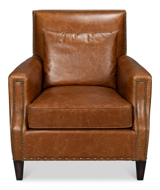 Dimity Distilled Leather Chair Brown
