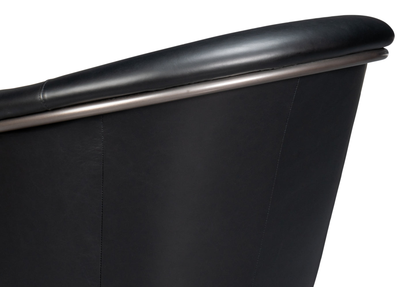 Nagel Distilled Leather Chair Onyx Black