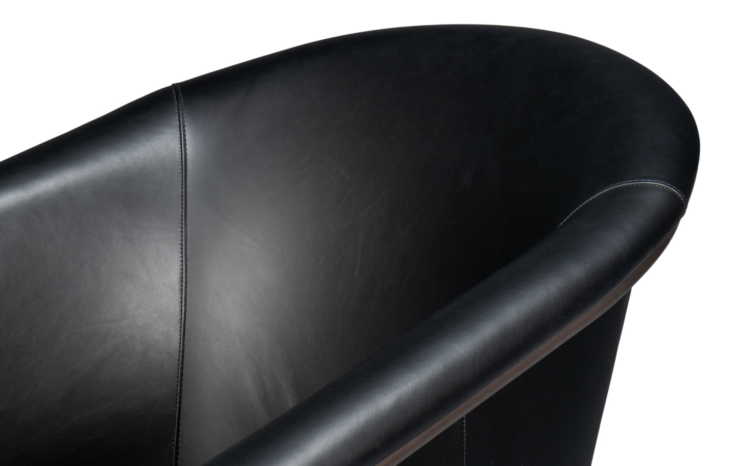 Nagel Distilled Leather Chair Onyx Black