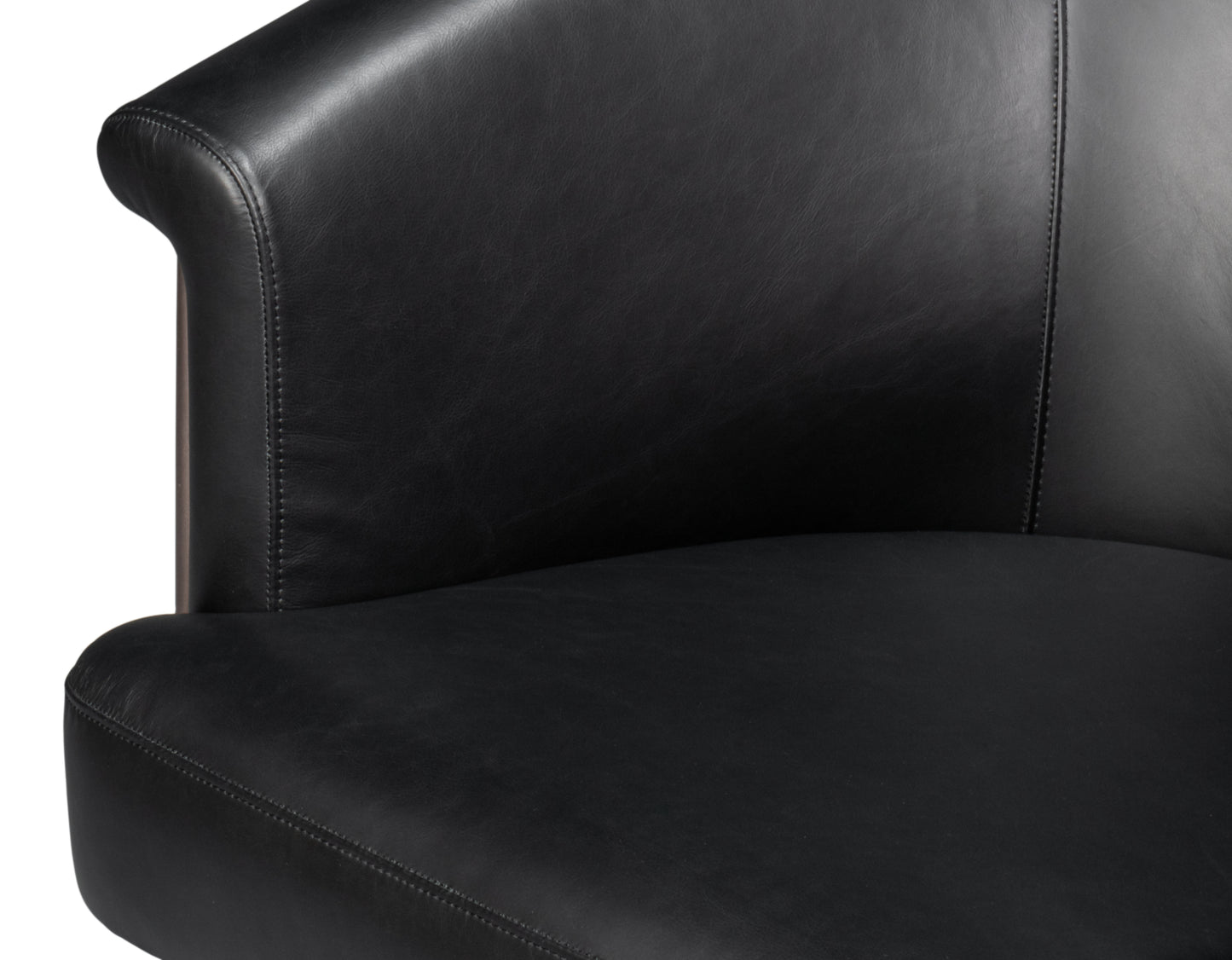 Nagel Distilled Leather Chair Onyx Black