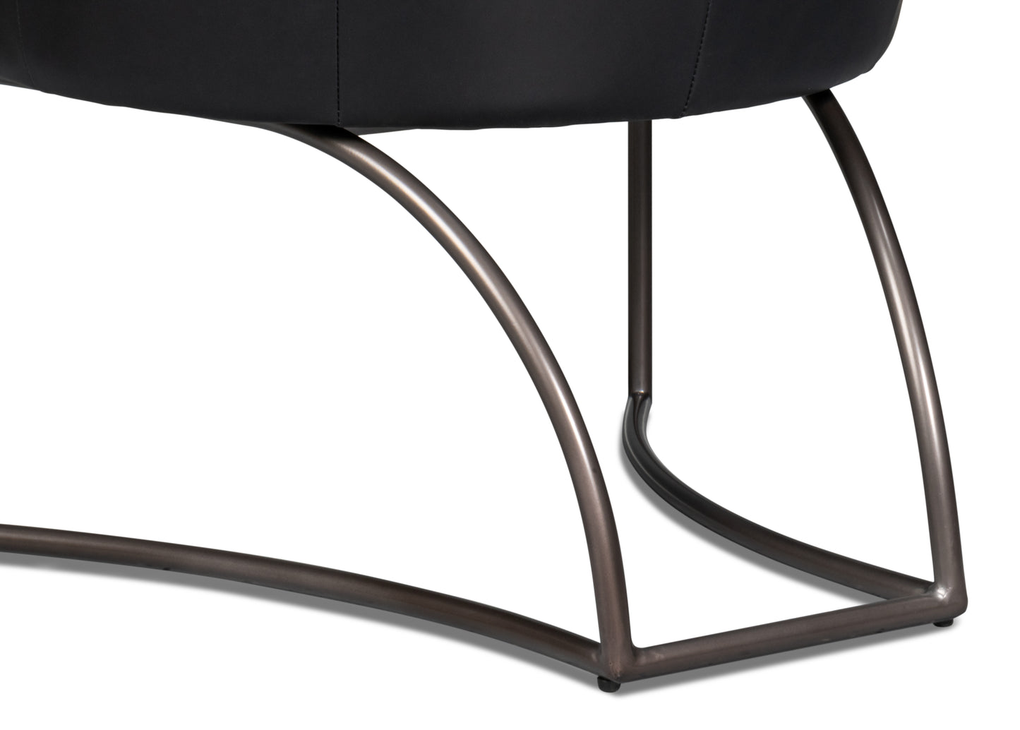 Nagel Distilled Leather Chair Onyx Black