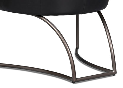 Nagel Distilled Leather Chair Onyx Black