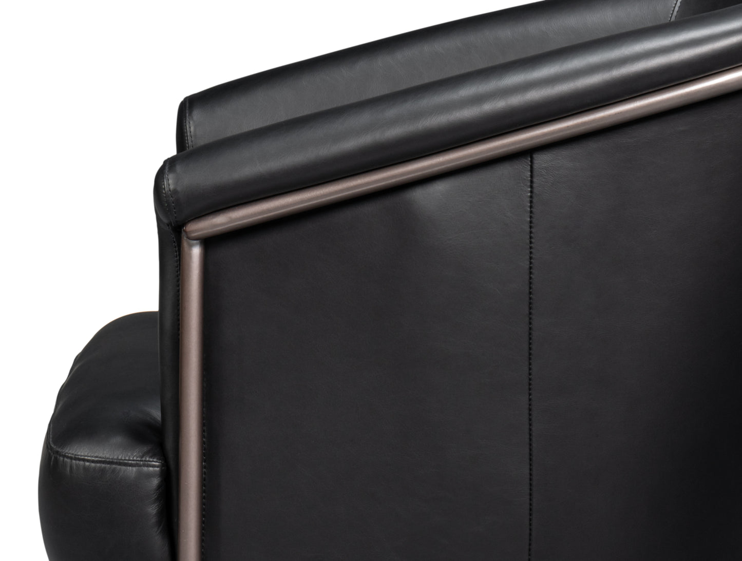 Nagel Distilled Leather Chair Onyx Black