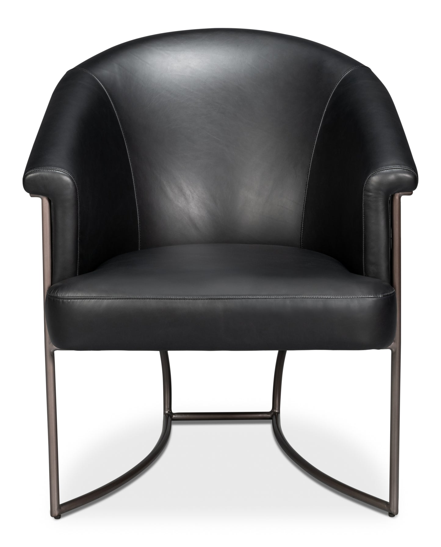 Nagel Distilled Leather Chair Onyx Black