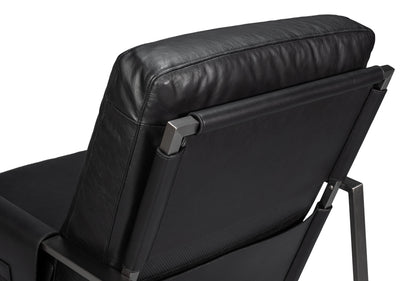 Edmonds Distilled Leather Chair Onyx Black
