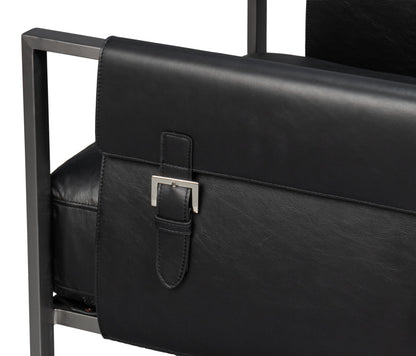 Edmonds Distilled Leather Chair Onyx Black