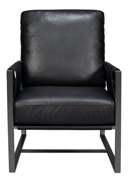 Edmonds Distilled Leather Chair Onyx Black
