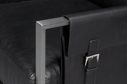 Edmonds Distilled Leather Chair Onyx Black