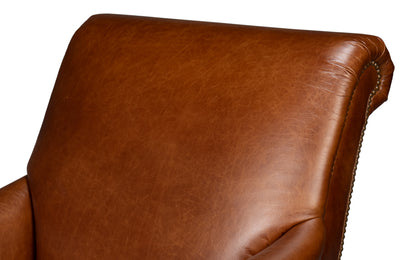 Gaston Distilled Leather Chair, Brown