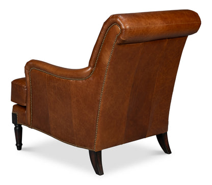 Gaston Distilled Leather Chair, Brown