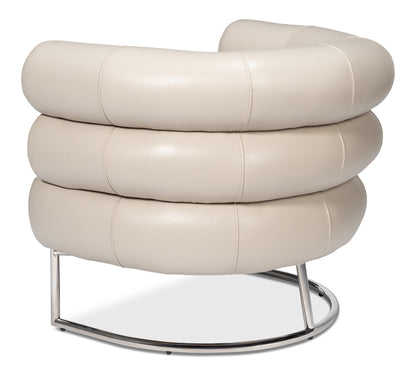 Rondo Occasional Leather Chair White