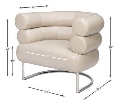 Rondo Occasional Leather Chair White