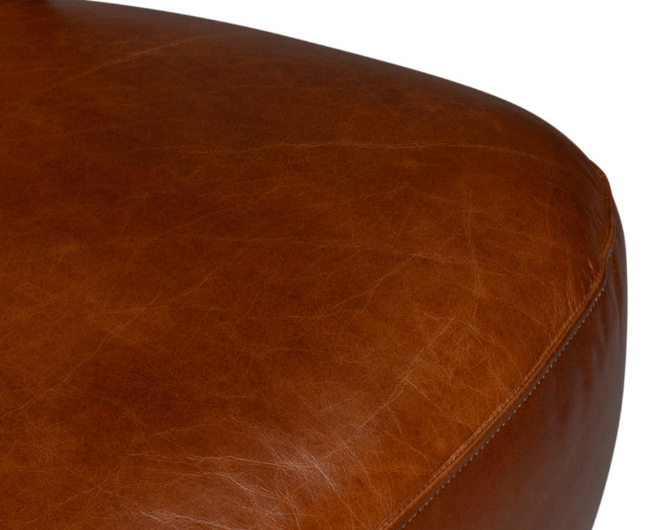 DIDDY LEATHER CHAIR, HAVANA BROWN
