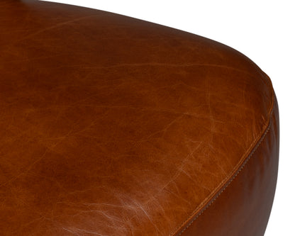 DIDDY LEATHER CHAIR, HAVANA BROWN