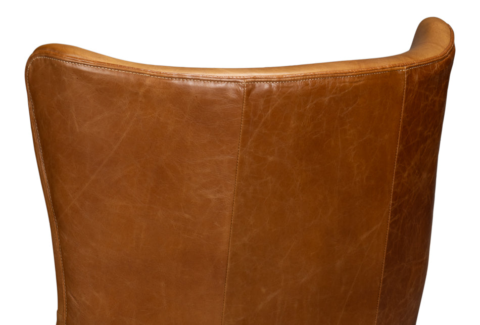 Patron Highback Leather Chair Brown