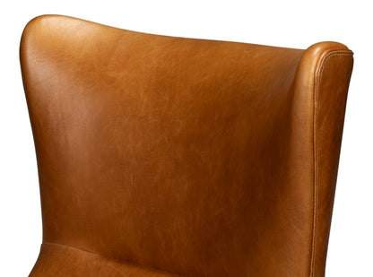 Patron Highback Leather Chair Brown