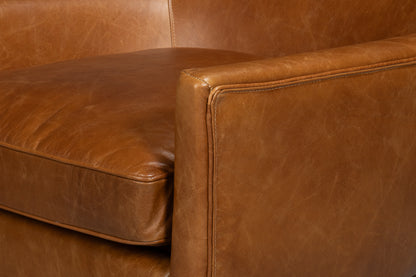 Patron Highback Leather Chair Brown