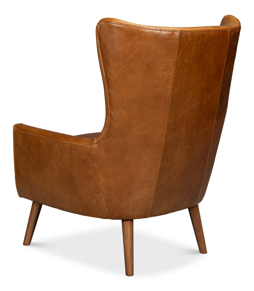 Patron Highback Leather Chair Brown