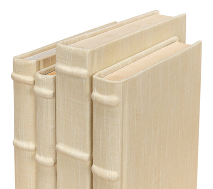 ECRU LINEN BOOKS, SET OF 13