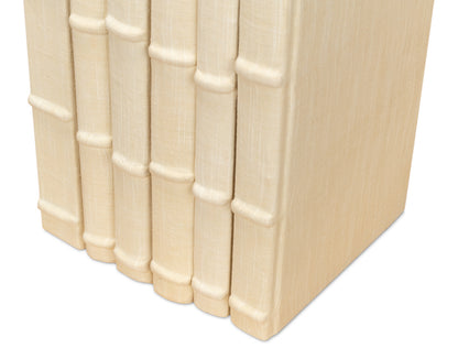 ECRU LINEN BOOKS, SET OF 13