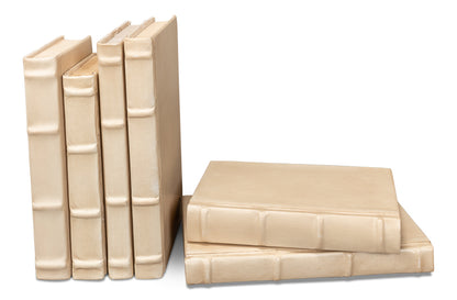 Books, Set Of 12, Antique White