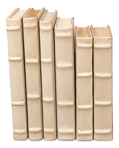 Books, Set Of 12, Antique White