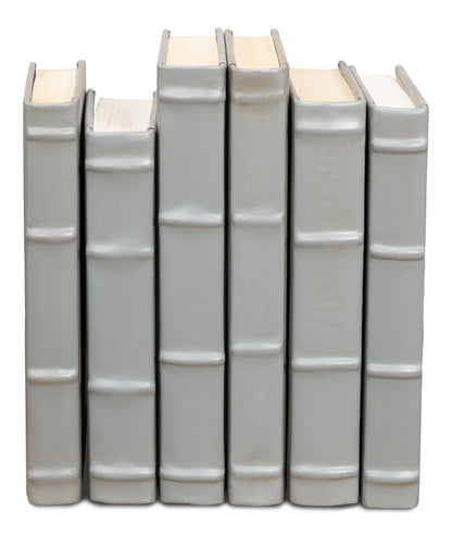 Books, Set Of 12, Antique Grey