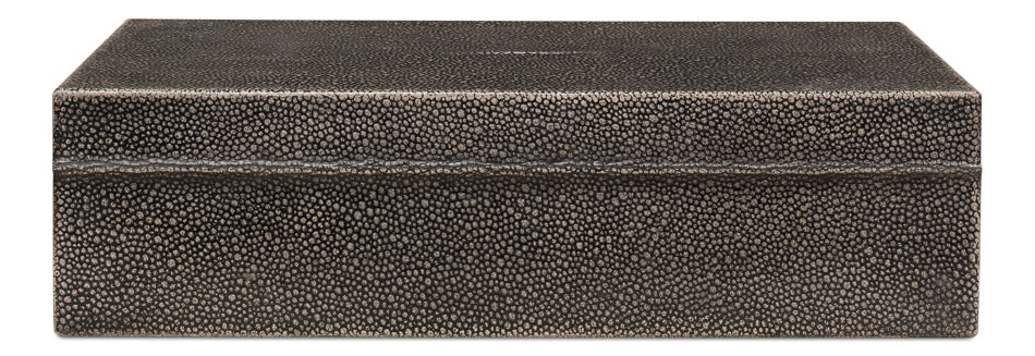 Gatsburg Shagreen Box Antique Grey Set Of 3