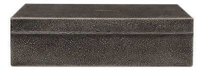 Gatsburg Shagreen Box Antique Grey Set Of 3