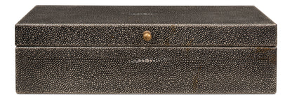 Gatsburg Shagreen Box Antique Grey Set Of 3