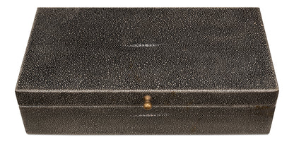 Gatsburg Shagreen Box Antique Grey Set Of 3