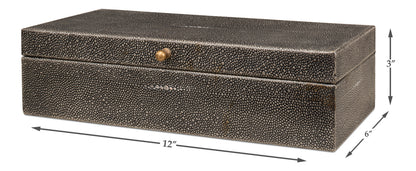 Gatsburg Shagreen Box Antique Grey Set Of 3