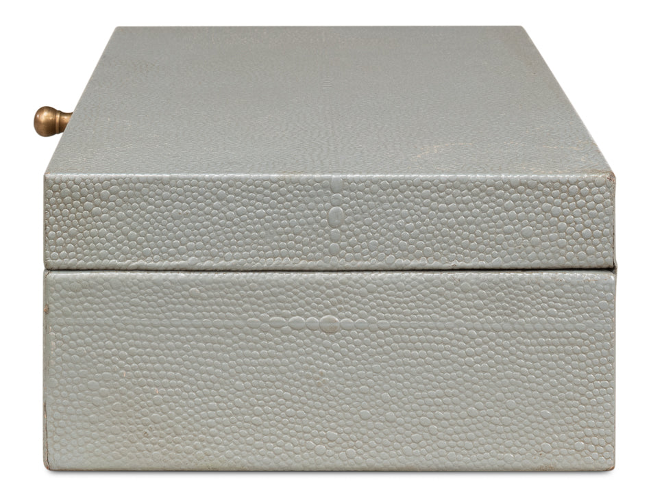 Gatsburg Shagreen Box Storm Grey Set Of 3