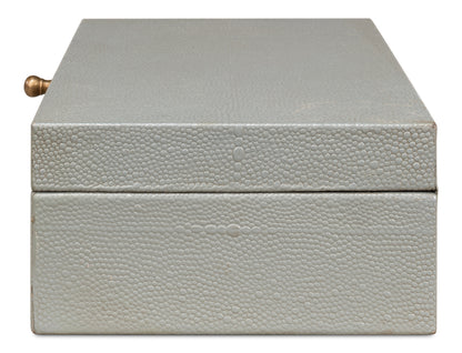 Gatsburg Shagreen Box Storm Grey Set Of 3