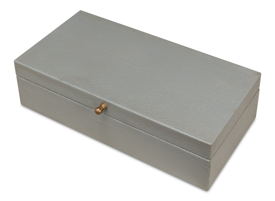 Gatsburg Shagreen Box Storm Grey Set Of 3