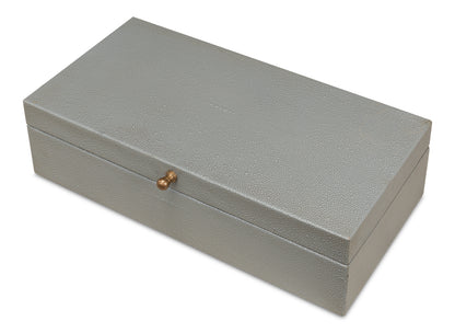 Gatsburg Shagreen Box Storm Grey Set Of 3