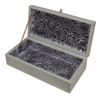 Gatsburg Shagreen Box Storm Grey Set Of 3