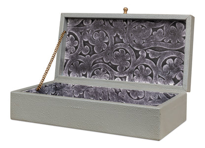 Gatsburg Shagreen Box Storm Grey Set Of 3