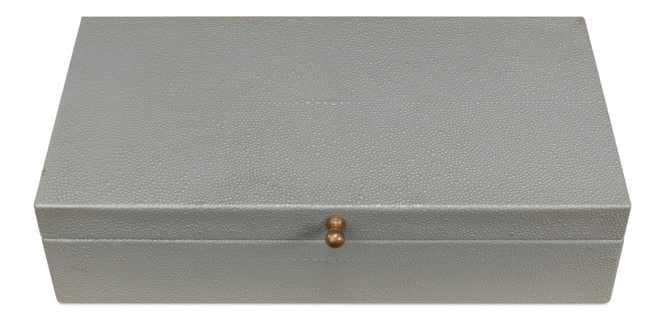Gatsburg Shagreen Box Storm Grey Set Of 3