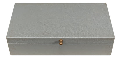 Gatsburg Shagreen Box Storm Grey Set Of 3