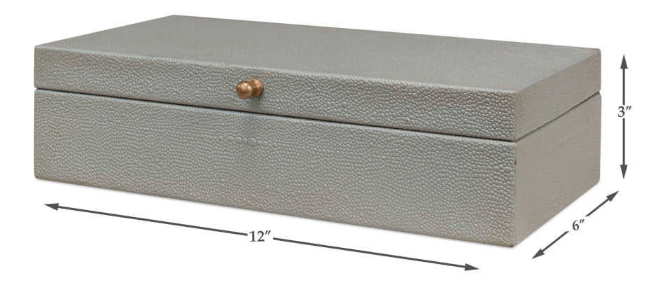 Gatsburg Shagreen Box Storm Grey Set Of 3