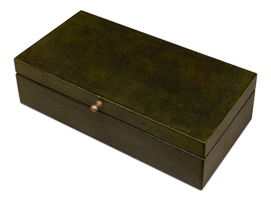 GATSBURG SHAGREEN BOX, LEAF, SET OF 3