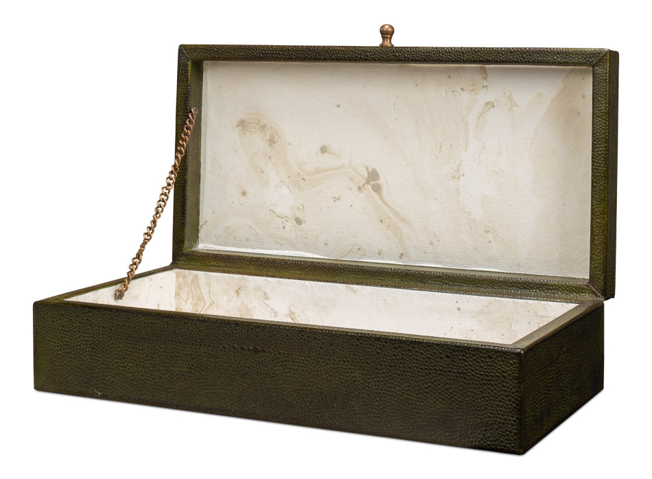 Gatsburg Shagreen Box Leaf Set Of 3