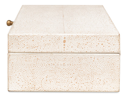 Gatsburg Shagreen Box Osprey White Set Of 3