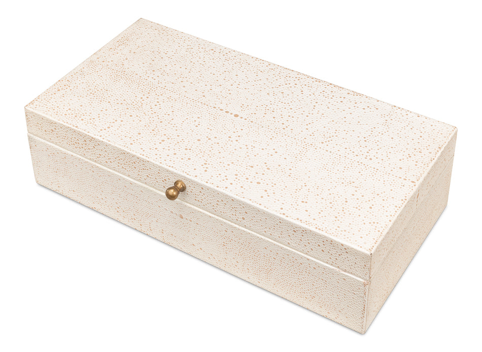 Gatsburg Shagreen Box Osprey White Set Of 3